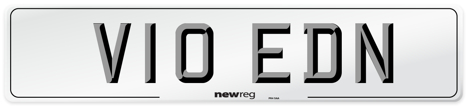V10 EDN Number Plate from New Reg